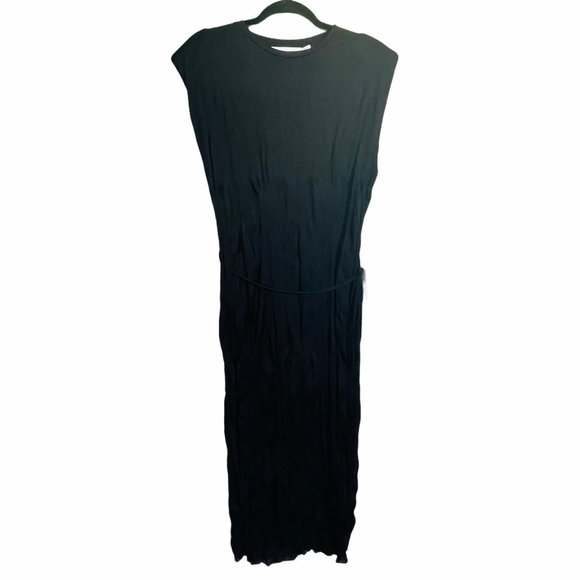 Bishop & Young Black Pleated Sleeveless Dress NWT Small - Picture 1 of 6